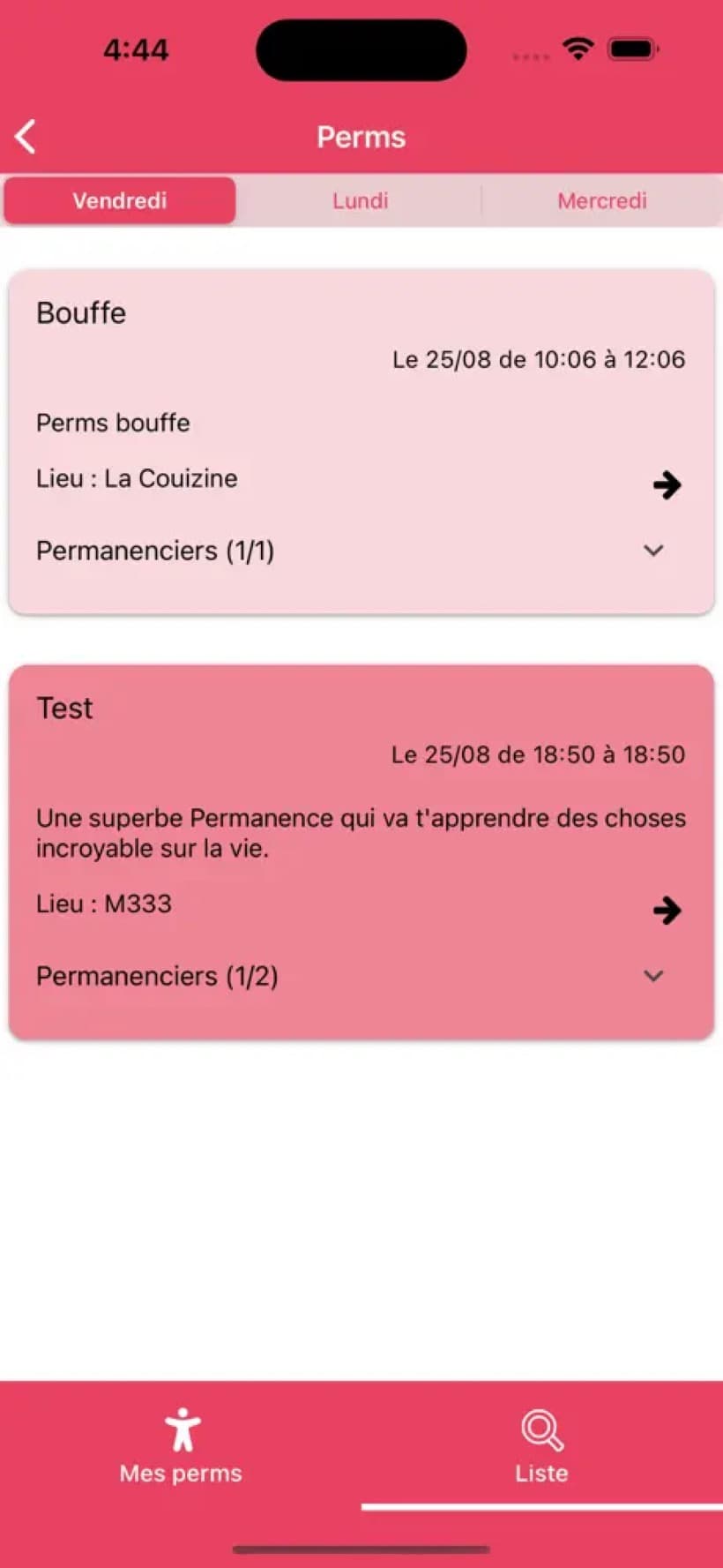 Intégration UTT — écran de checklist du nouvel étudiant (3)